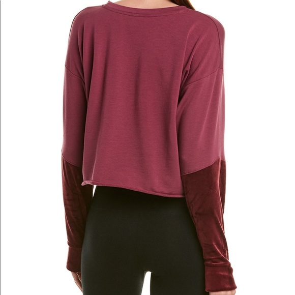 Splendid maroon velvet cropped sweatshirt - Picture 11 of 11